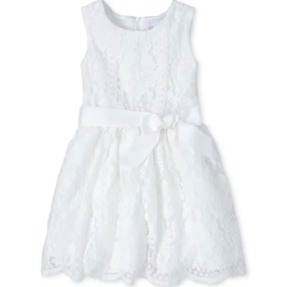 Girls Lace Fit And Flare Dress